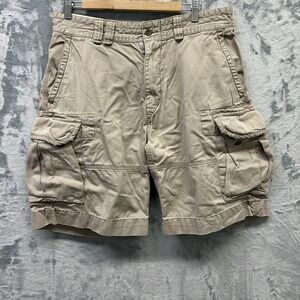 Polo Ralph Lauren Shorts Mens 34 Beige Cargo Utility Baggy Relaxed